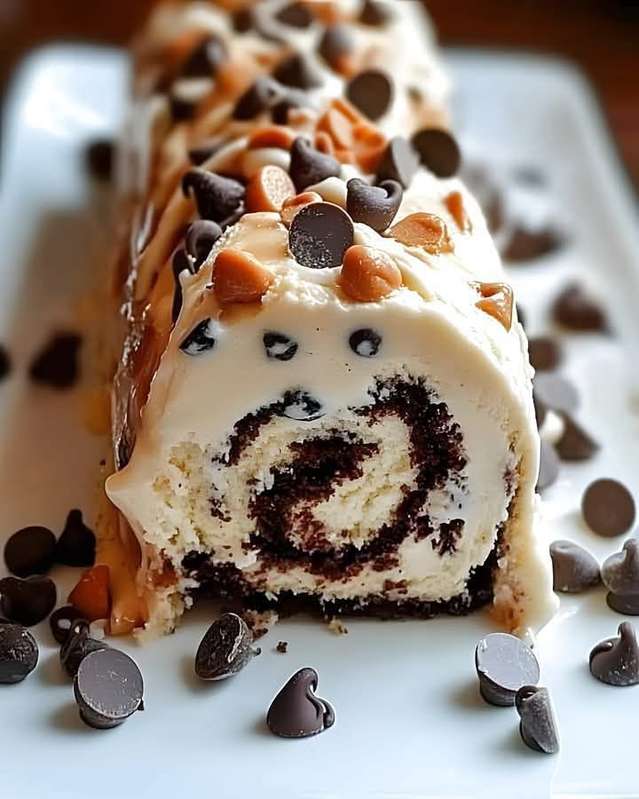 Cookie Dough Cake Rolls
