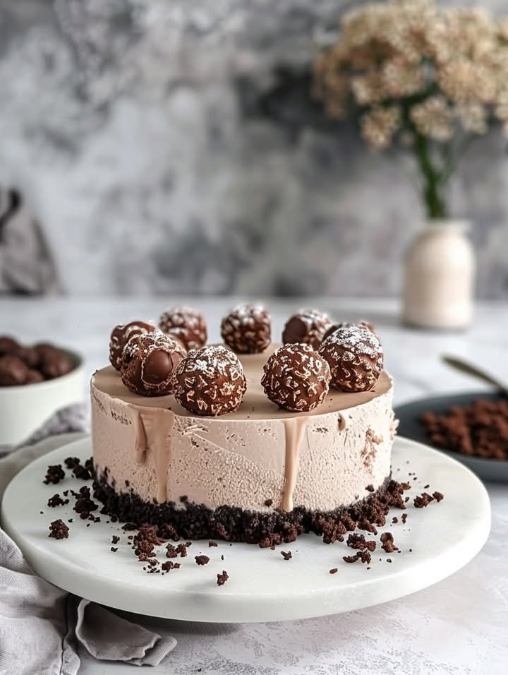 No-Bake Ferrero Cheesecake