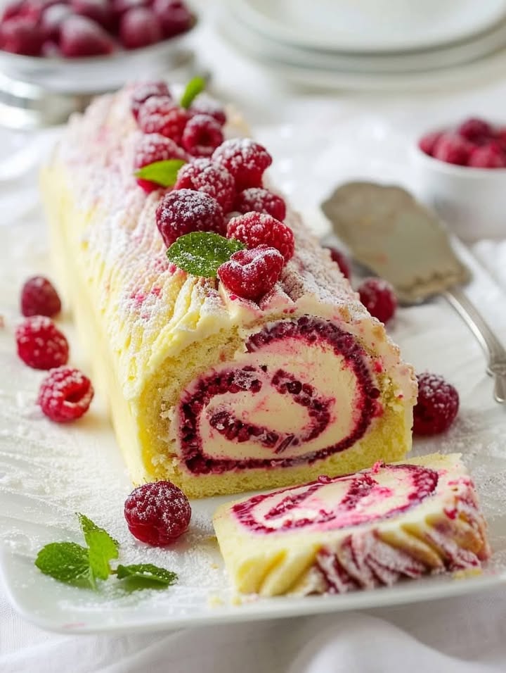 Raspberry Chocolate Roll