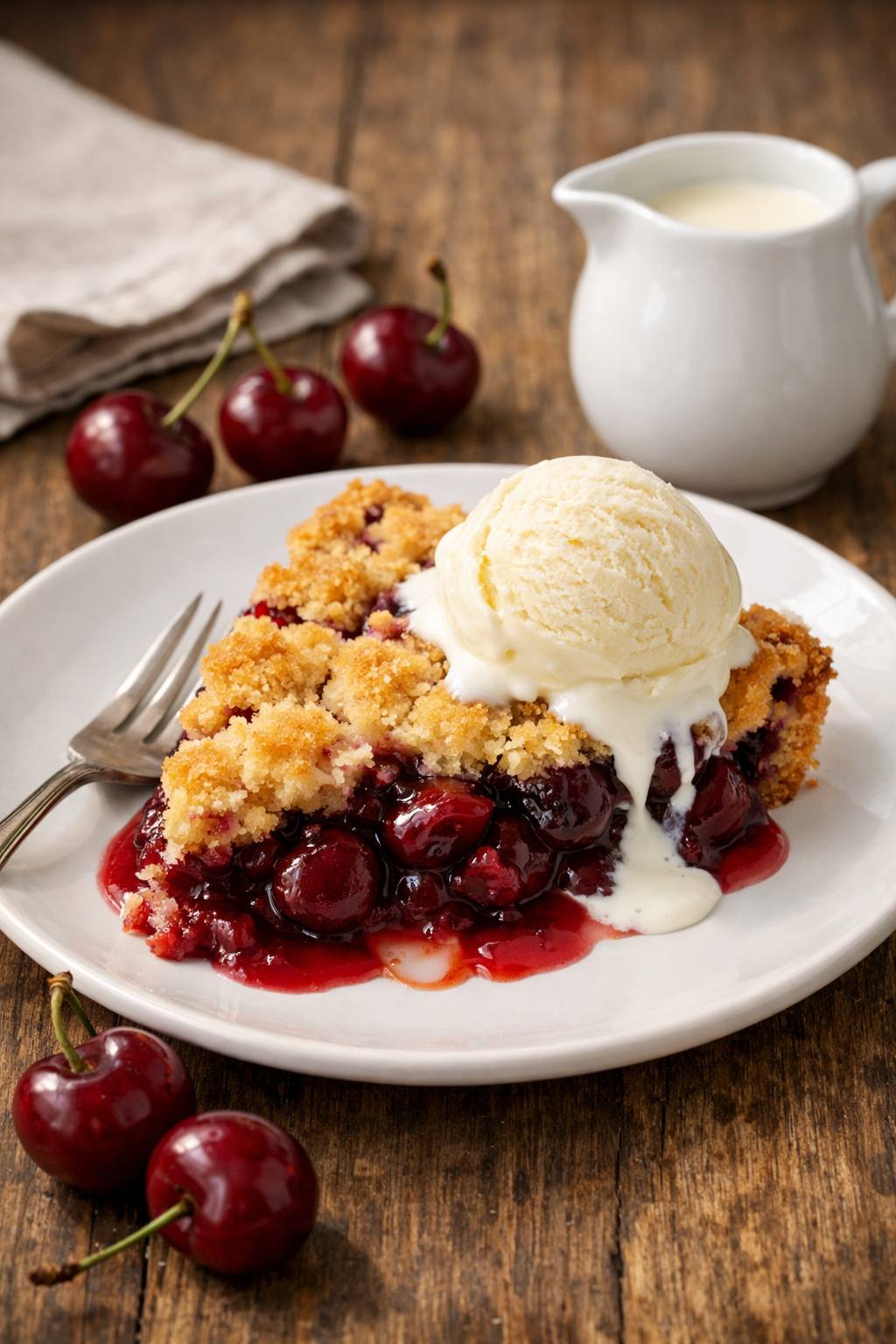 cherry cobbler with cake mix