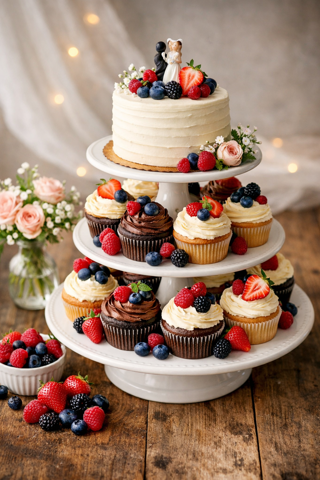 cupcake wedding cake