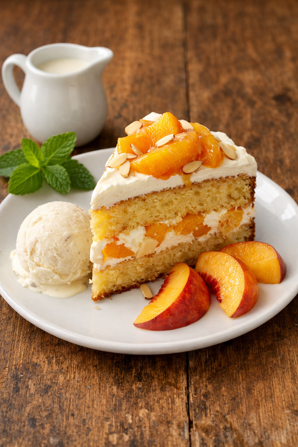 peaches and cream cake