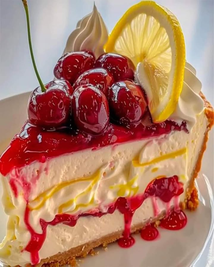 Cherry Lemon Cheesecake