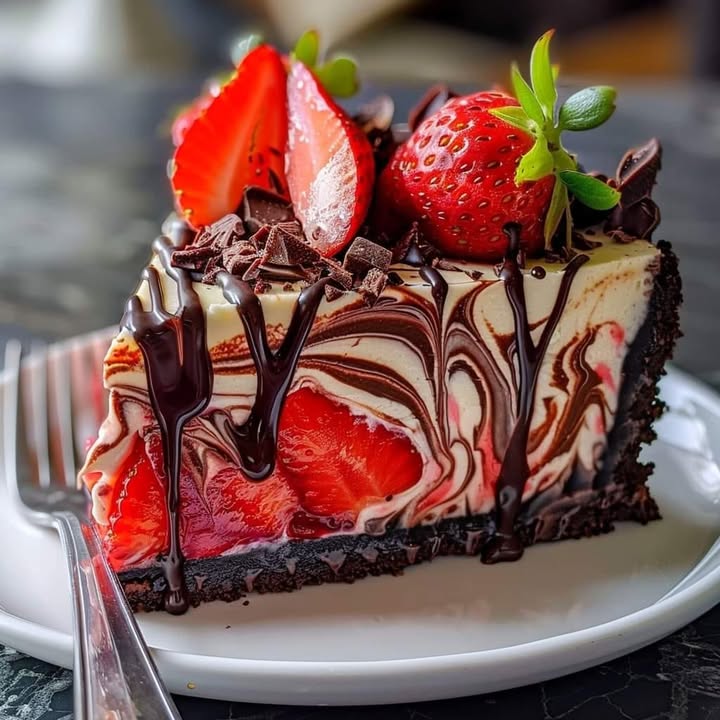 Chocolate Strawberry Cheesecake