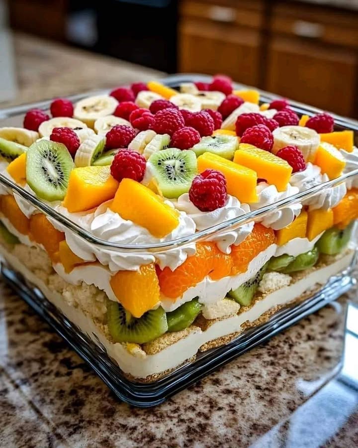 Colorful Fruit Trifle