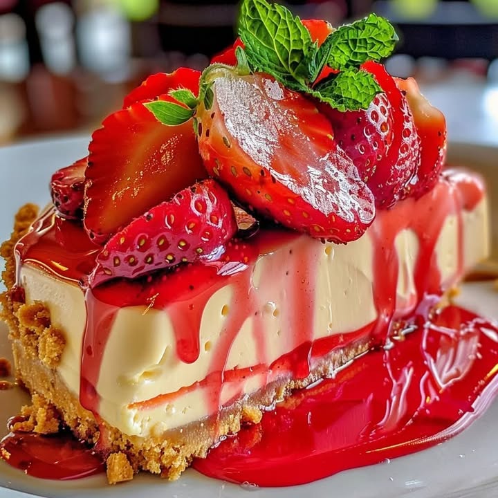 Lemon Strawberry Cheesecake