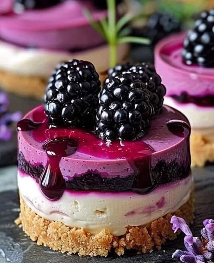 Mini Lavender Cheesecakes