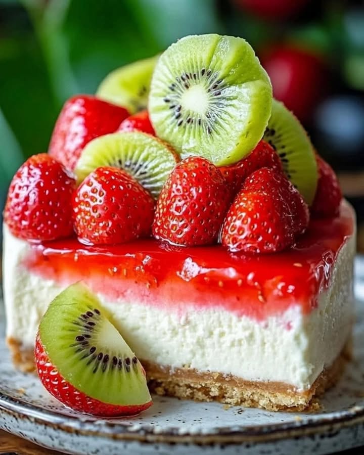 Strawberry Kiwi Cheesecake