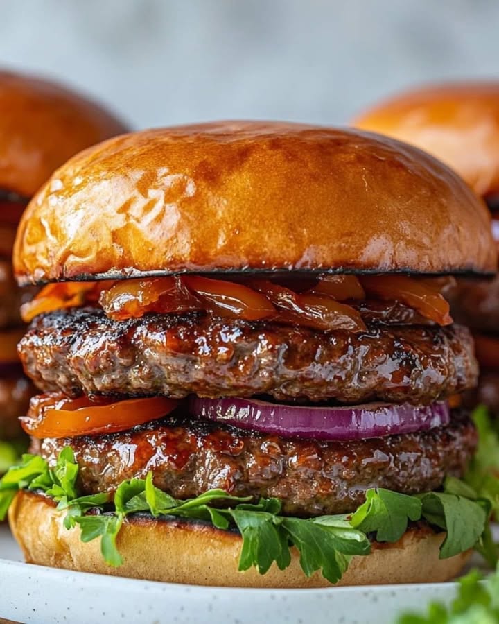 Sweet Spicy Sriracha Burgers
