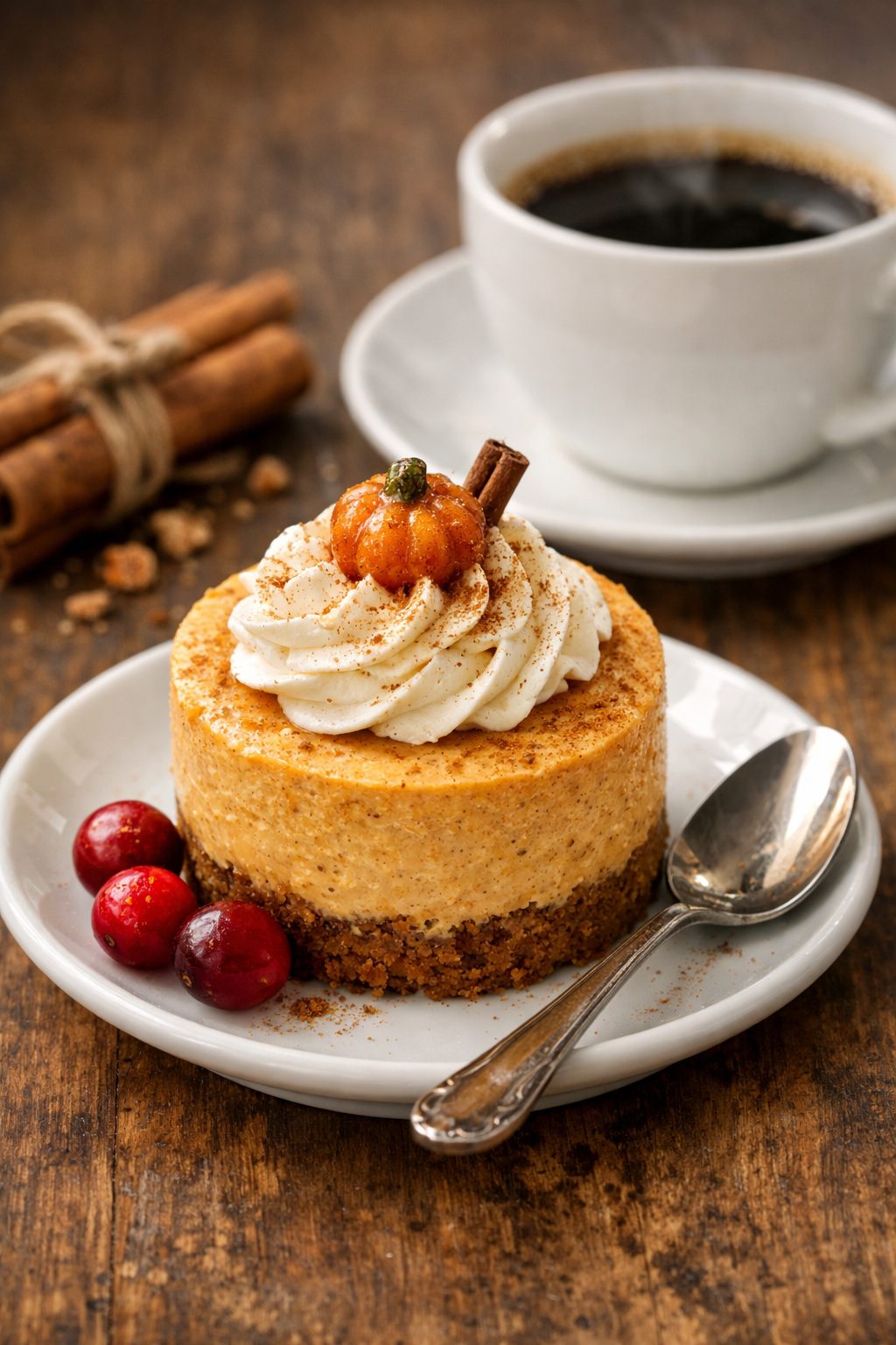 mini pumpkin cheesecake