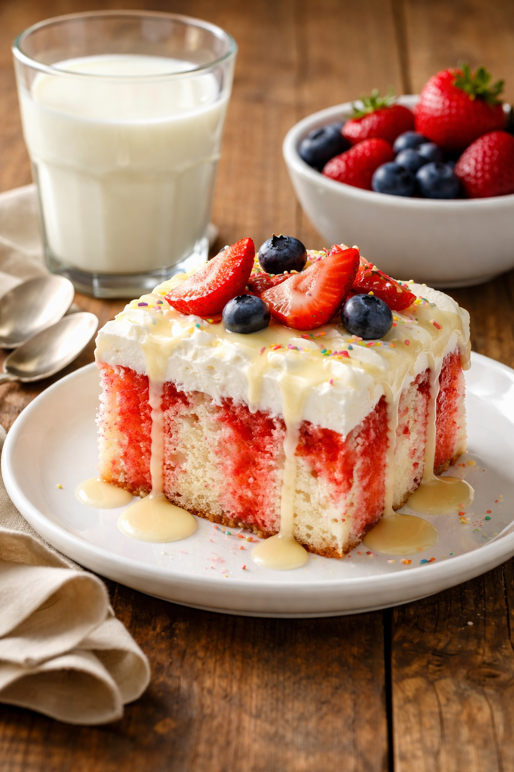 poke cake with condensed milk