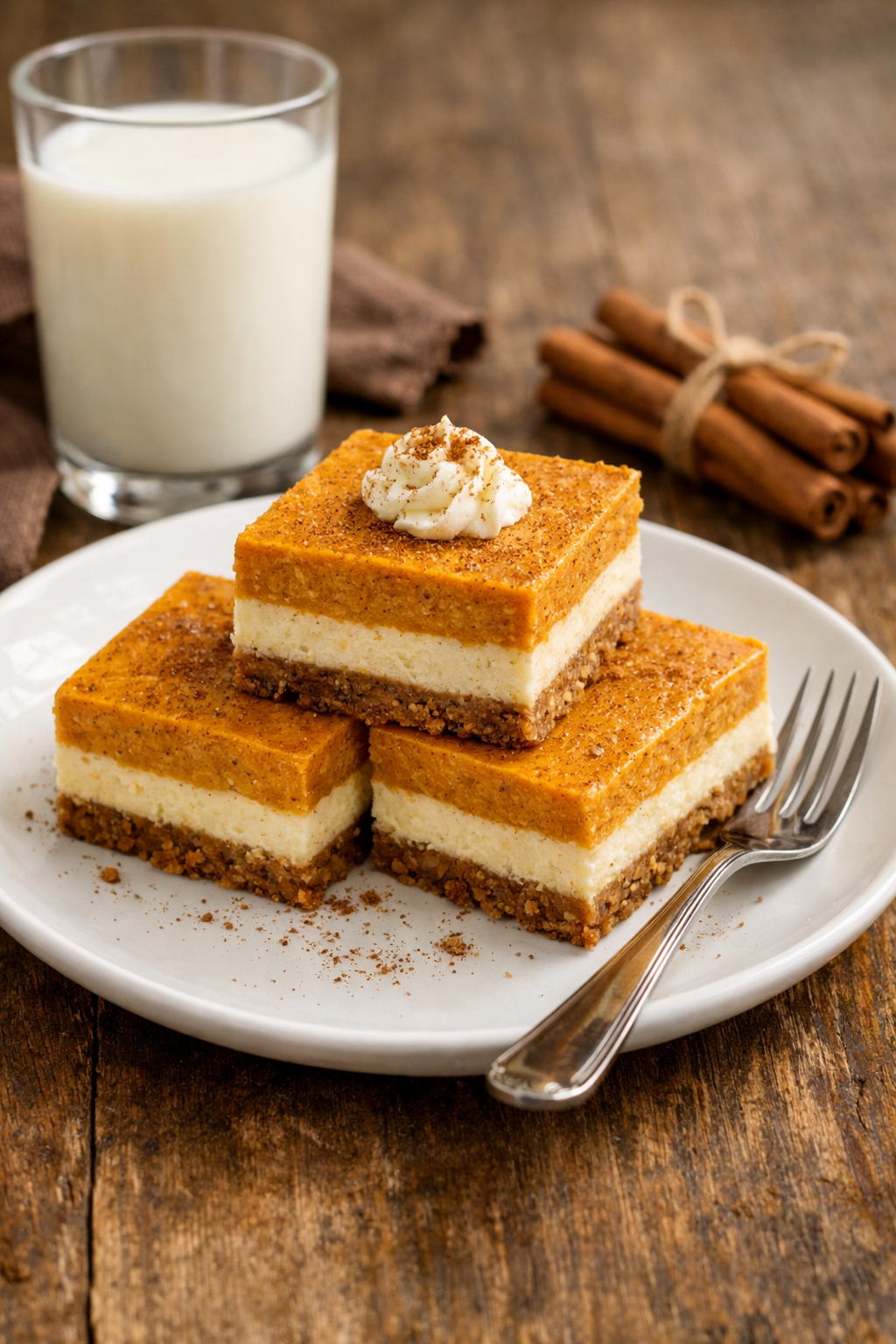 pumpkin and cheesecake bars