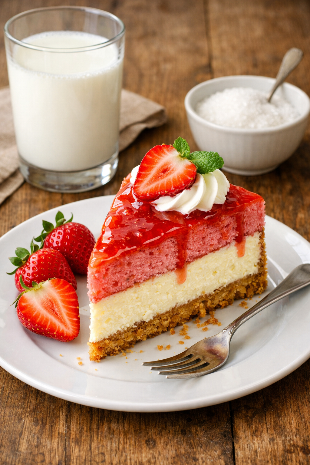 strawberry cheesecake cake recipe