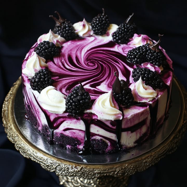 Blackberry Velvet Cake
