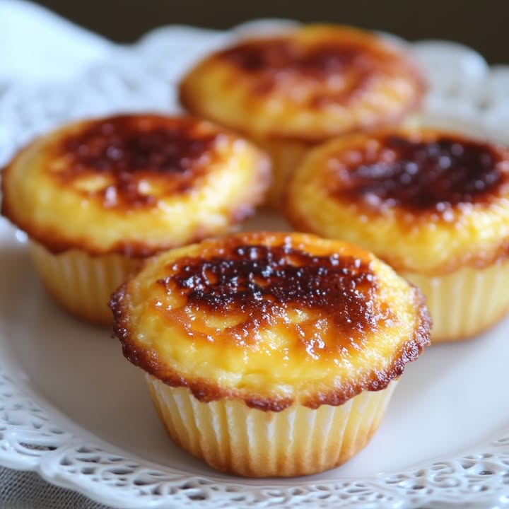 Portuguese Custard Cupcakes