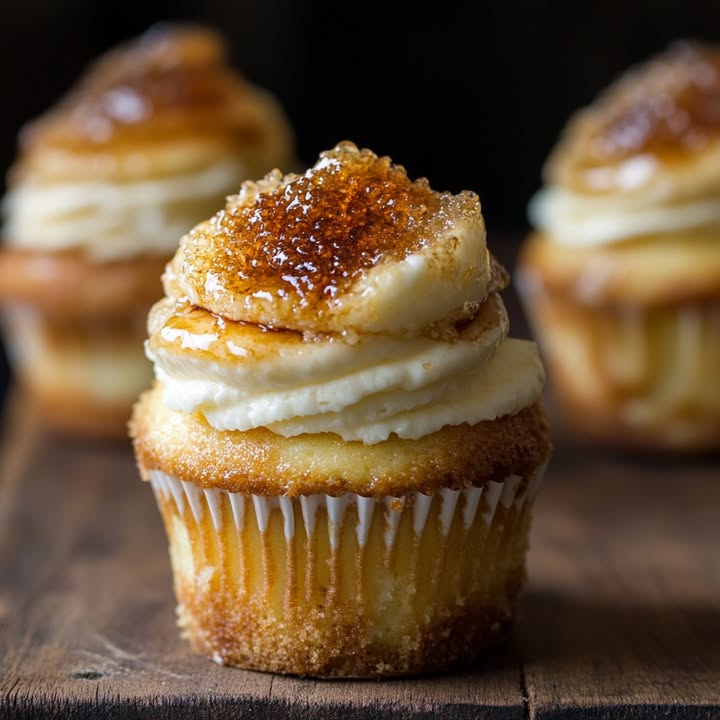 Vanilla Crème Brûlée Cupcakes