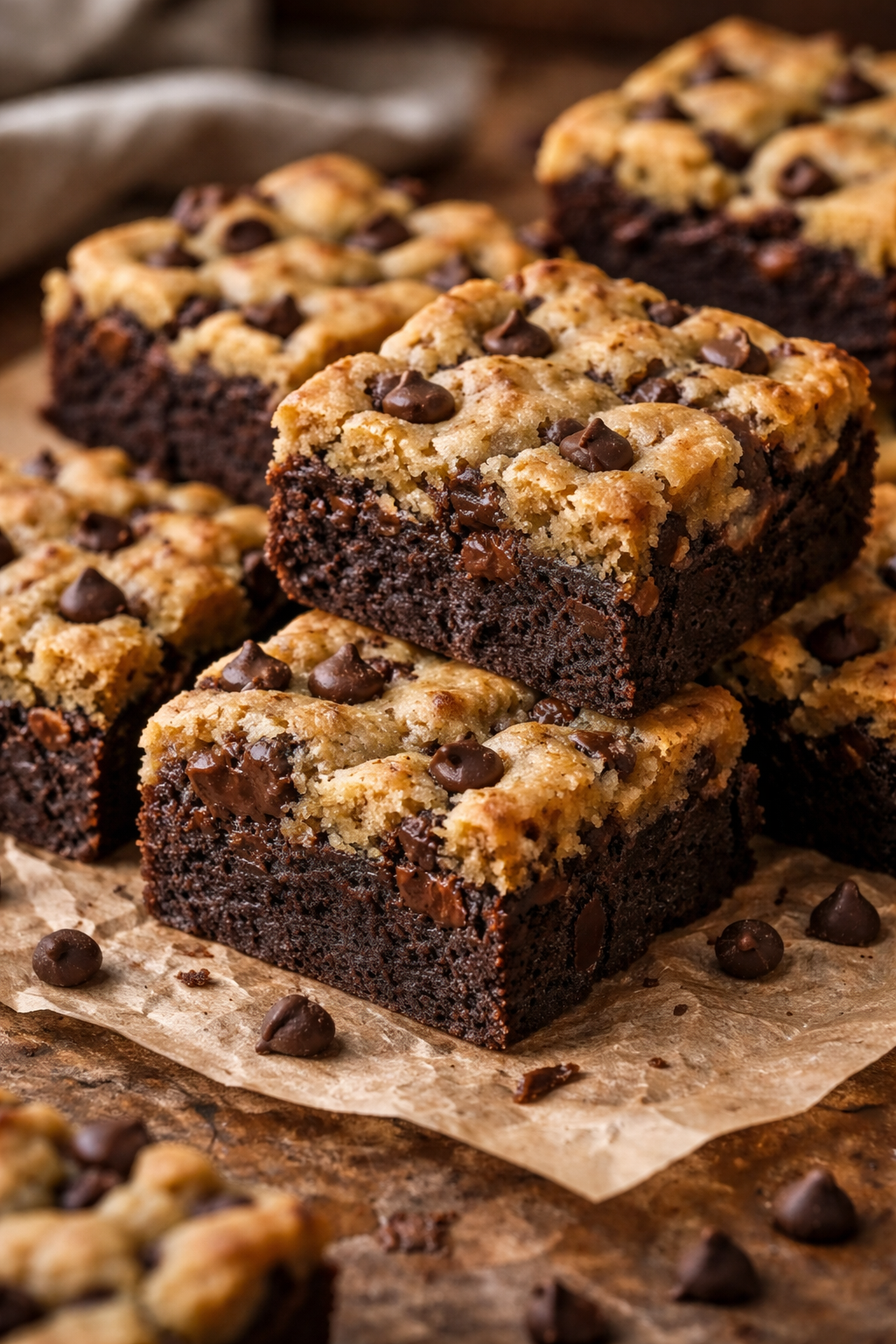 chocolate chip cookie brownies