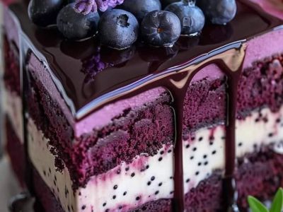 Blueberry Chocolate Lavender Dream Cake: A Flavor Symphony
