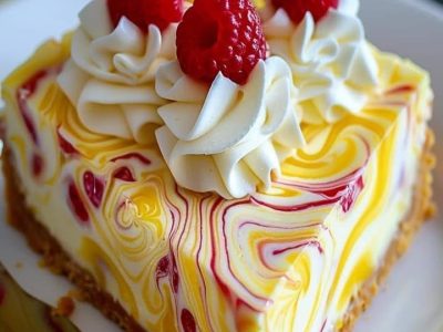 Lemon Raspberry Delight: A Zesty Cheesecake to Savor