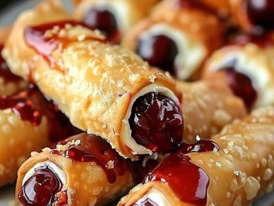 Air Fryer Cherry Cheesecake Rolls: 10-Minute Sweet Delight