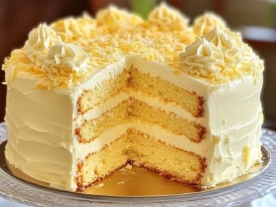 Lemon Cream Delight: A Zesty, Fluffy Cake for Any Occasion