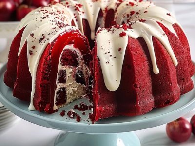 Red Velvet Cheesecake Bundt Cake: A Showstopping Dessert