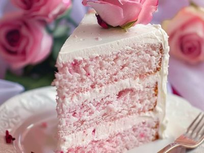 Rose Cream Cake: Elegant Dessert with Floral Delight