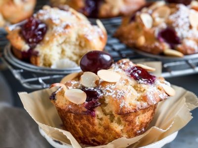Almond Cherry Muffins: Sweet, Crunchy, and Easy to Bake