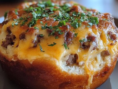 Hearty Cheesy Beef Boule: A Cozy, Crowd-Pleasing Delight
