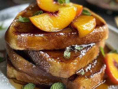 Caramelized Peach French Toast: Sweet and Savory Breakfast Delight