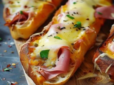 Crispy Ham Mozzarella Baguettes: Easy, Cheesy, and Irresistible